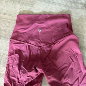 lululemon Women's High Waist Burgundy Biker Shorts